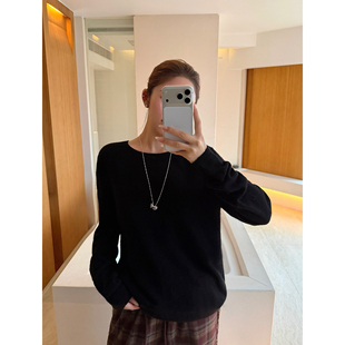 经典 甄选1OO羊毛 圆领毛衣女宽松休闲气质打底针织上衣 NEVA