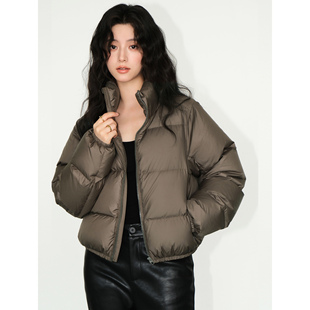 短款 现货7折 90白鸭绒羽绒服女秋冬轻薄立领小个子外套 NEVA