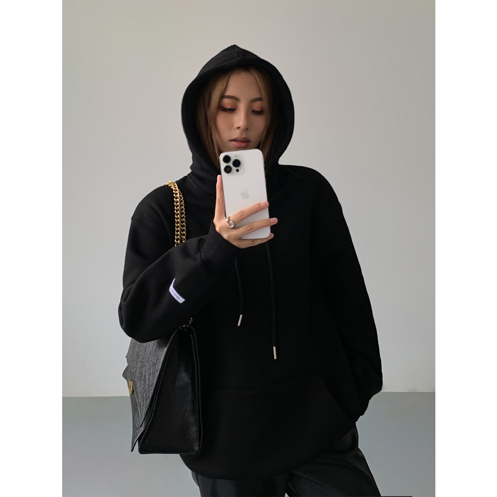 春季新款宽松套头百搭慵懒风上衣