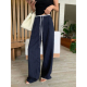 拖地阔腿裤 设计感抽绳条纹裤 直筒长裤 女小众宽松休闲裤 NEVA