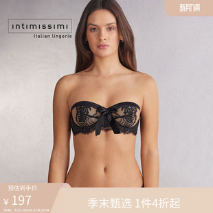 Intimissimi意舒漫女士性感蕾丝无衬垫蝴蝶结抹胸式 文胸RB2563F