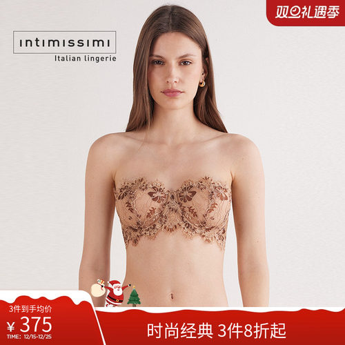 性感蕾丝无衬垫抹胸式文胸