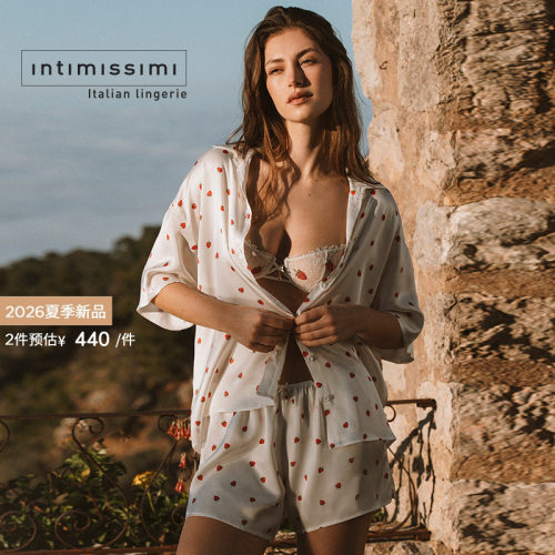 Intimissimi意舒漫26夏季新品甜系草莓印花睡衣家居服套装PC2605M