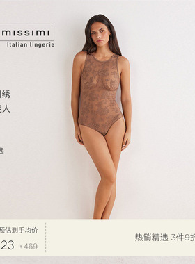 Intimissimi意舒漫花卉刺绣性感复古修身显瘦无袖连体衣BOD2583