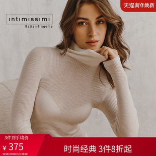 Intimissimi意舒漫女士秋冬高领长袖 CLD49T 含羊毛针织上衣打底衫