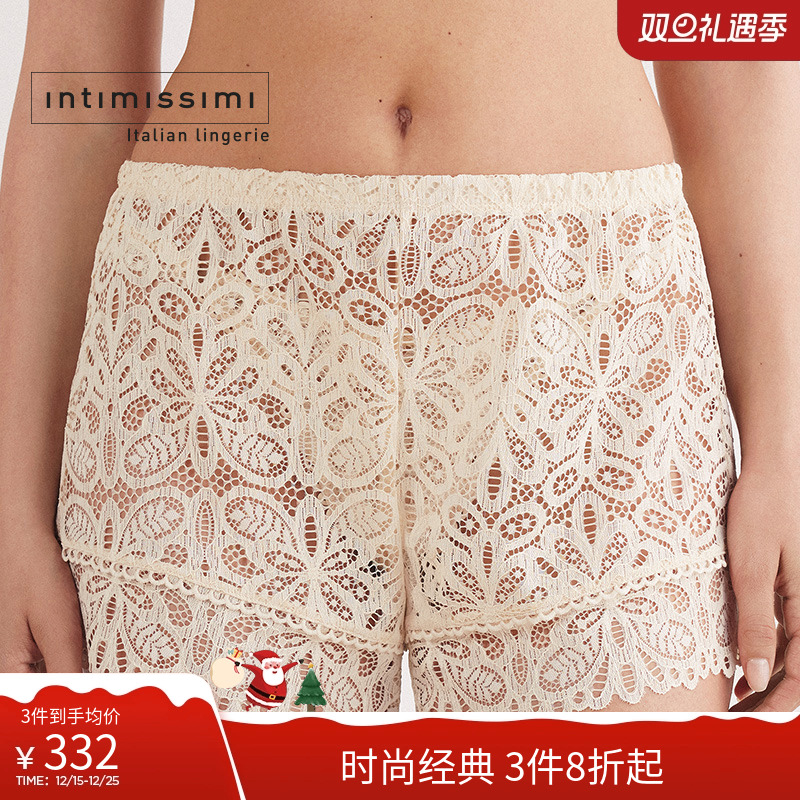 睡裤花卉蕾丝家居短裤