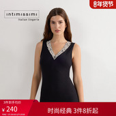 Intimissimi意舒漫时尚 蕾丝花卉刺绣V领无袖 背心CGD1294