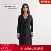 Intimissimi意舒漫女士时尚 优雅舒适蕾丝花边长款 睡袍晨袍PV1294M