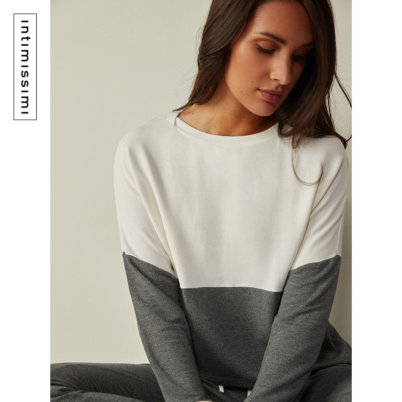 INTIMISSIMI YISHUMAN의 새로운 여성 패셔너블하고 우아하며 편안한 스포츠 스타일 스플라이스 탑 CL2441B