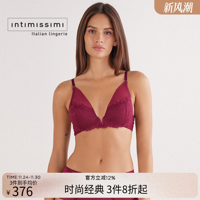 半罩杯花卉蕾丝性感文胸