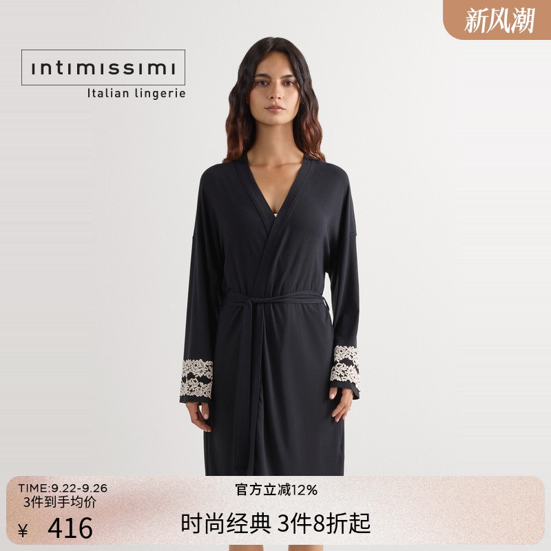 女士舒适时尚蕾丝长款睡袍