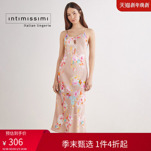 Intimissimi意舒漫时尚 多色花卉水滴开口V领超长睡裙LLD2575