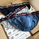 三件盒装)男士纯棉低腰三角裤高叉大U囊袋性格运动透气内裤外贸潮