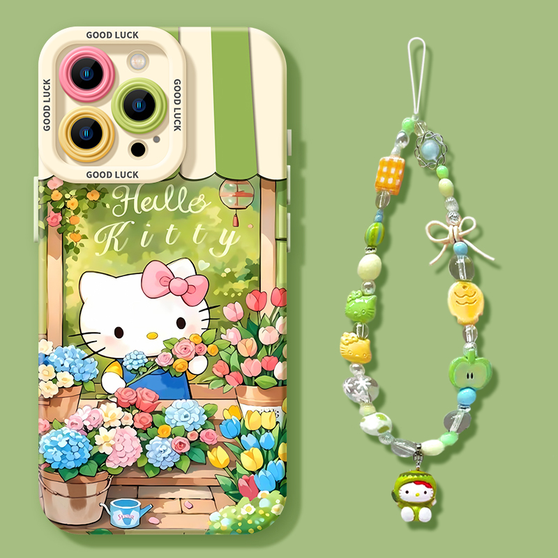 超好看适用于苹果16promax手机壳iphone16新款15pro春天14绿色13可爱kitty猫咪max带挂绳12超好看的15套16pro