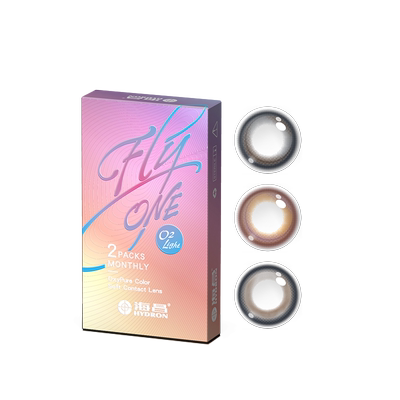海昌美瞳O2light月抛硅水凝胶2片隐形眼镜镜片+源动力护理液120ml