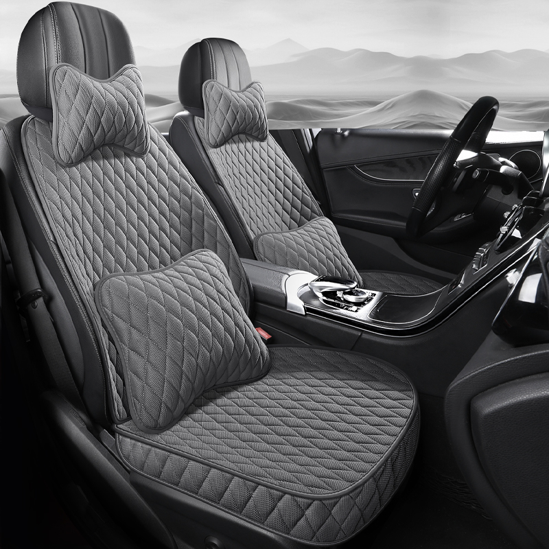 四季通用淳麻透气网布汽车座垫