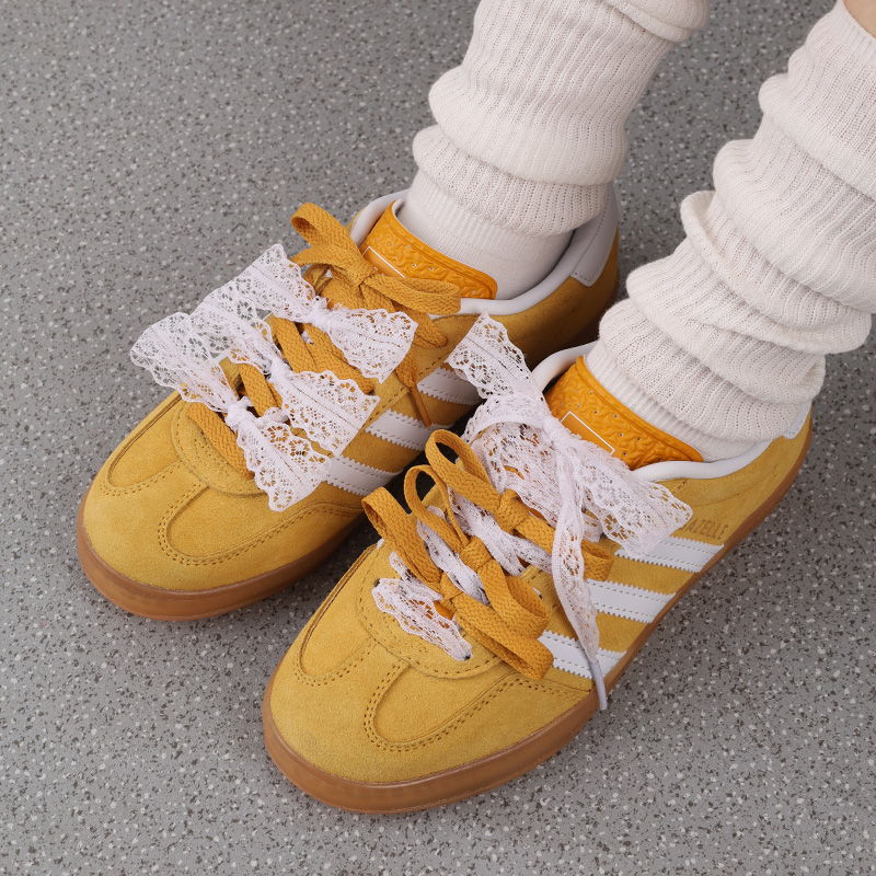 蕾丝鞋带德训鞋珍珠鞋花挂件装饰