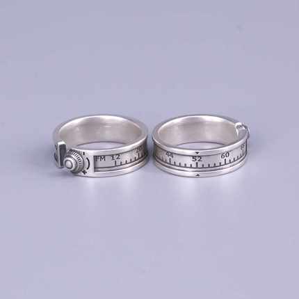 《52赫兹》925纯银戒指女男情侣一对戒原创设计个性创意礼物垂直