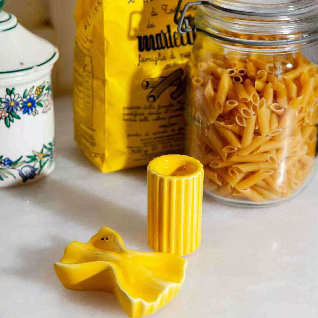 边集EDITOR 西班牙DOIY Dolce Vita 盐胡椒粉调味罐意面造型可爱