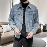 秋季潮高街痞帅休闲牛仔外套夹克XZ905-JK123#P70-控98，男装工装外套，星座905