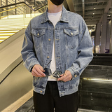 秋季潮高街痞帅休闲牛仔外套夹克XZ905-JK126#P70-控98，男装工装外套，星座905