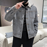 秋季潮高街痞帅休闲牛仔外套夹克XZ905-JK128#P80-控98，男装工装外套，星座905