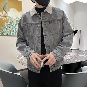 秋季潮高街痞帅休闲牛仔外套夹克XZ905-JK128#P80-控98图片