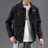 2021春秋男式夹克日系宽松胖子大码牛仔外套青年潮xz905-901-P50，男装夹克，星座905