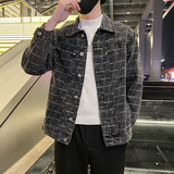 春季潮高街痞帅休闲牛仔外套夹克XZ905-K121#P68，男装工装外套，星座905