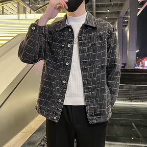 春季潮高街痞帅休闲牛仔外套夹克XZ905-K121#P68图片