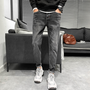 秋冬主推牛仔裤男韩版简约弹力修身小脚裤社会小伙百搭潮8028#