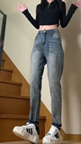 潮牌弹力休闲修身牛仔裤夏季痞帅九分小脚裤N214#P60-控88，男装牛仔裤，星座905