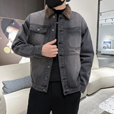 秋季潮高街痞帅休闲牛仔外套夹克XZ905-JK129#P75-控98，男装工装外套，星座905