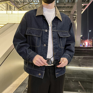 秋季潮高街痞帅休闲牛仔外套夹克XZ905-JK127#P80-控98