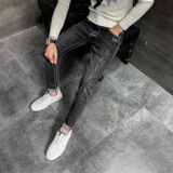 秋季男式牛仔裤男青年韩版弹力修身小脚长裤百搭潮xz905-8028，男装牛仔裤，星座905