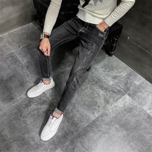 秋季男式牛仔裤男青年韩版弹力修身小脚长裤百搭潮xz905-8028图片