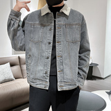 秋季潮高街痞帅休闲牛仔外套夹克XZ905-JK128#P80-控98，男装工装外套，星座905