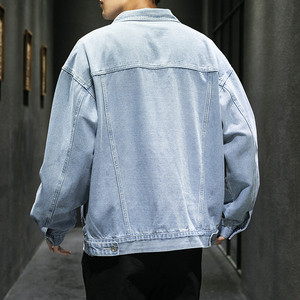 20春季M-5XL男式夹克日系宽松胖子大码牛仔外套青年潮 J103#图片