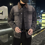 秋季潮高街痞帅休闲牛仔外套夹克XZ905-JK129#P75-控98，男装工装外套，星座905