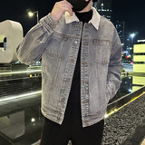 春季潮高街痞帅休闲牛仔外套夹克XZ905-JK128#P80，男装工装外套，星座905