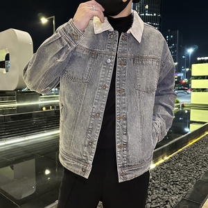 春季潮高街痞帅休闲牛仔外套夹克XZ905-JK128#P80图片