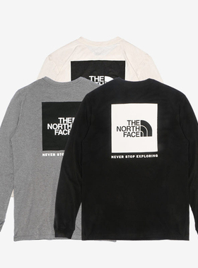 TheNorthFace北面美版Box NSE logo宽松舒适纯棉薄款长袖T恤|4762