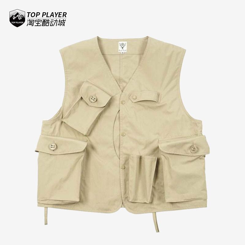 South2 West8 Tenkara Vest 不对称翻盖多口袋户外潮流休闲马甲