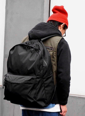 N.HOOLYWOOD日系简约Compile便携户外旅行休闲双肩包 黑色