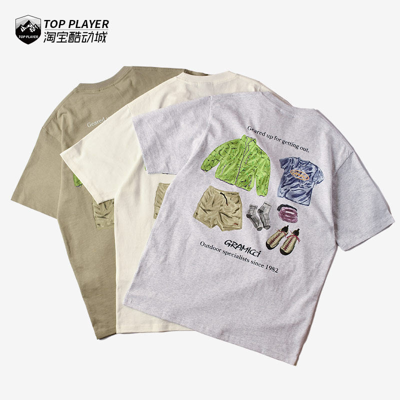 Gramicci小野人 Geared Up Tee 山系户外经典印花休闲圆领短袖T恤
