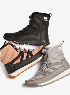 SOREL WHITNEY II Plus 冰熊 户外超轻防滑保暖女士中筒雪地靴