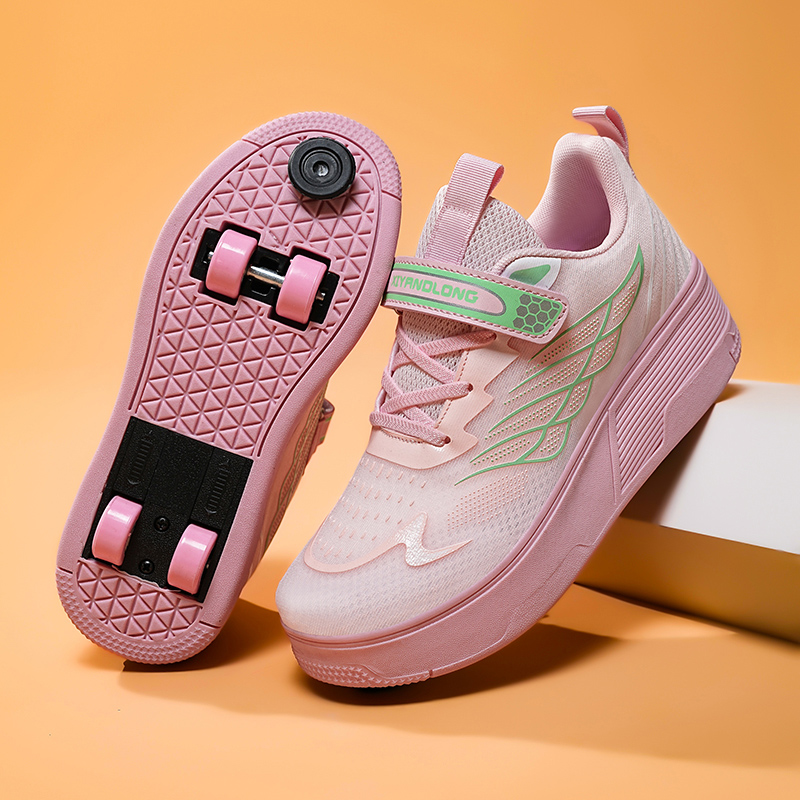 暴走鞋女童隐形四轮可收缩带刹车