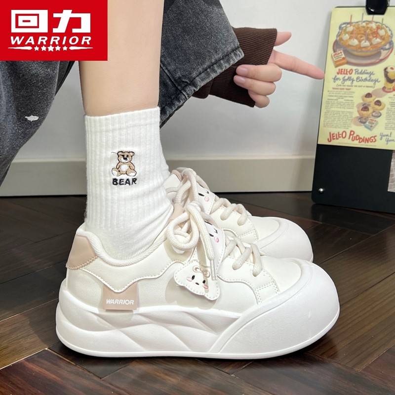 回力休闲面包鞋2026春季新款学生厚底小白鞋子女鞋百搭软底板鞋潮,女鞋,休闲板鞋,淘宝优惠券,粉丝福利购,淘宝优惠卷