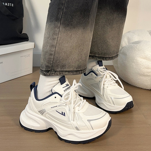 回力女鞋显脚小老爹鞋女款2026新款夏款透气厚底运动小白鞋跑步鞋