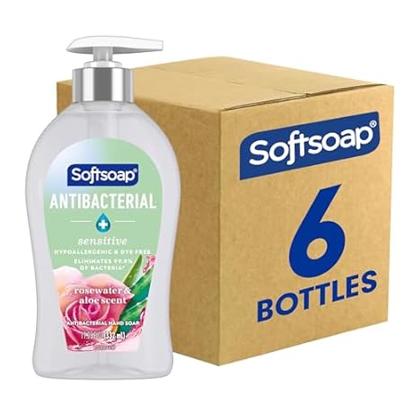 Softsoap Antibacterial Liquid Hand Soap， Sensitive Rosewa